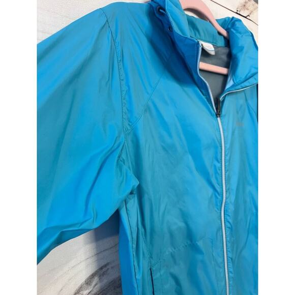 Columbia Lightweight Jacket Womens XL Aqua Teal Turquoise Hoodie Full Zip - Picture 2 of 5